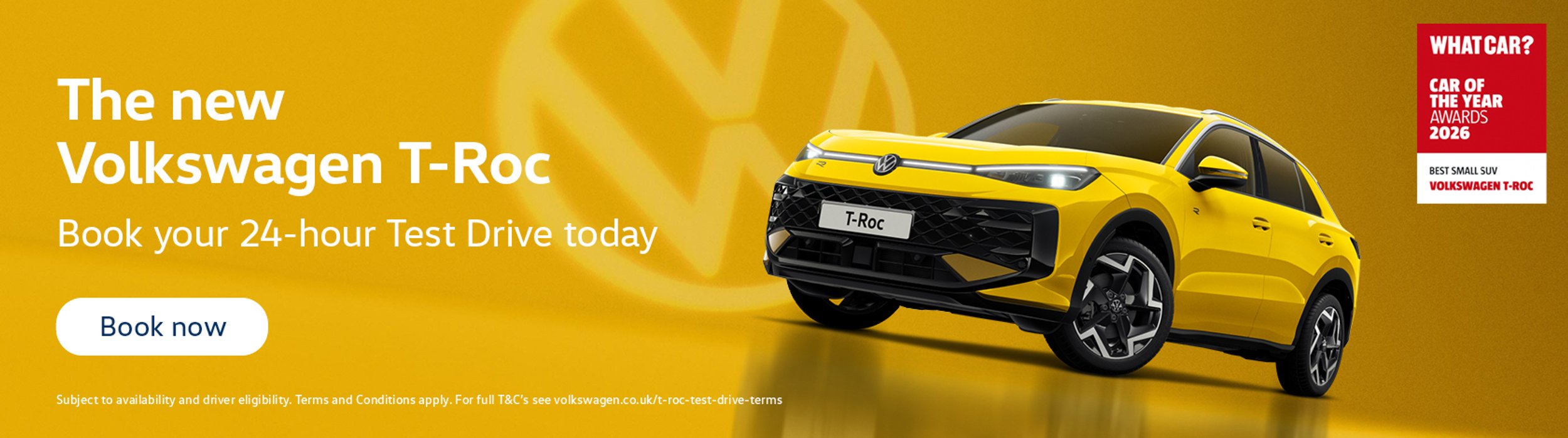 new t roc 24hr test drive