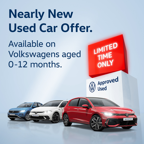 £1,000 towards your finance deposit on nearly-new VW models! 