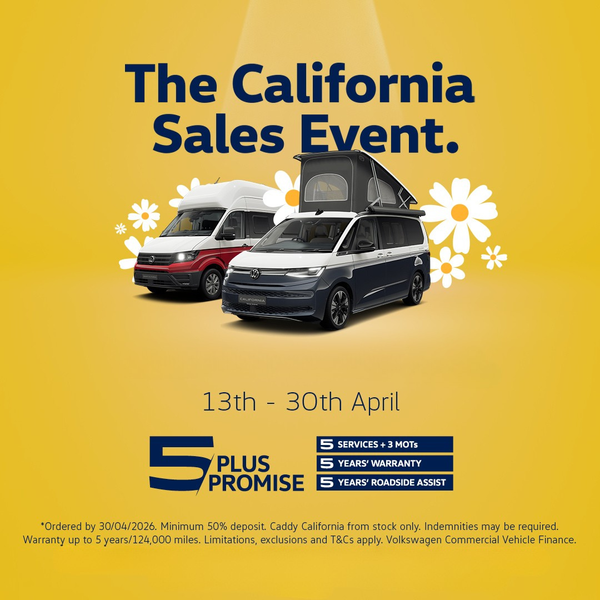 Unlock £4,500 deposit contribution & 2.9% APR Representative on the VW California