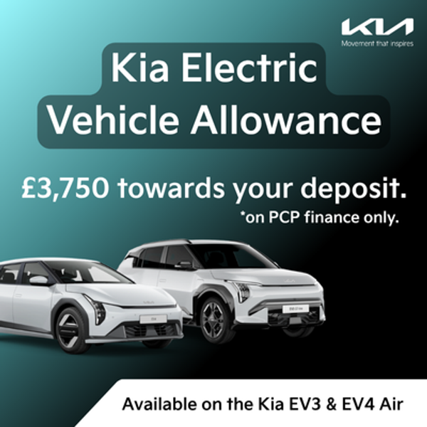 Kia EV Allowance - £3,750 towards your deposit on the Kia EV3 & EV4 'Air'