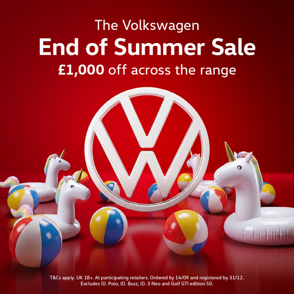 Save an EXTRA £1,000 off the VW Range until the 14th September 