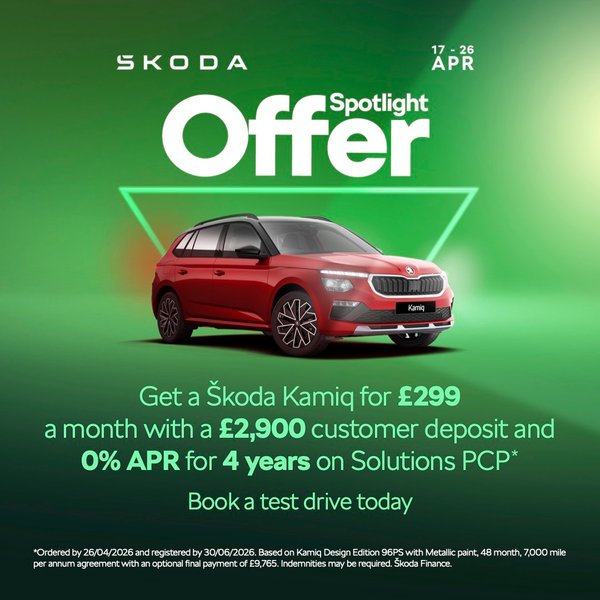 Spotlight Offer! Skoda Kamiq for only £299 a month