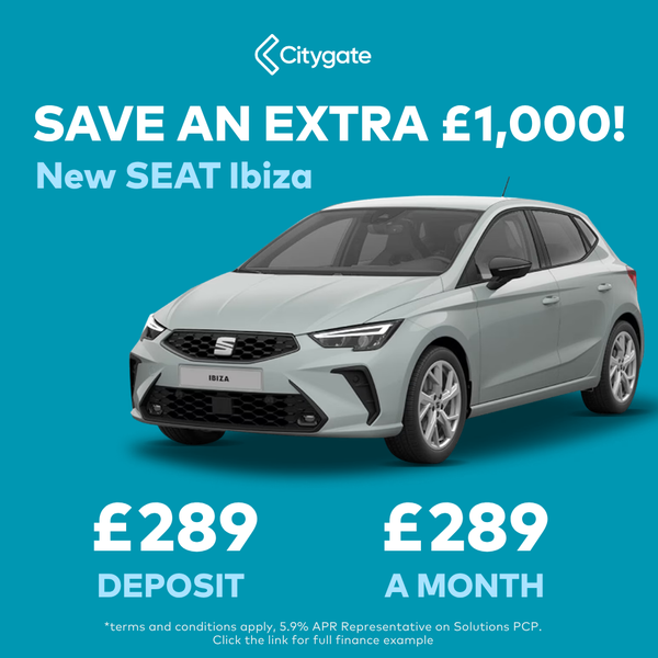 Exclusive Citygate Offer! Save an EXTRA £1,000 on the SEAT Ibiza*