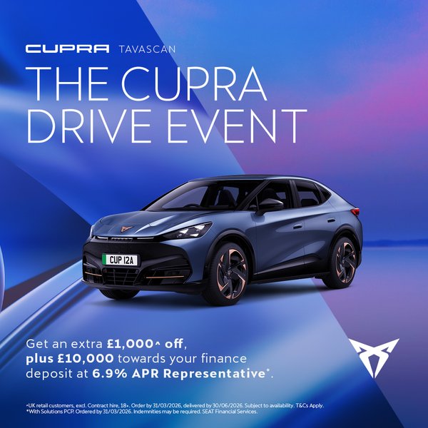 Save an EXTRA £1,000 across the CUPRA range, ends 31st March
