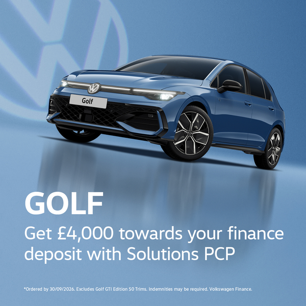 Save £4,000 towards your deposit on the VW Golf 