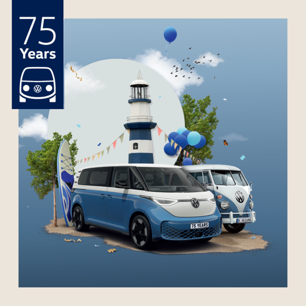 Celebrate 75 years of the VW Bus with £750 off 